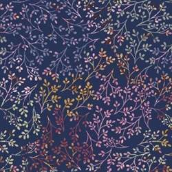 Flutter Blooms  patchworkstof Grene på mørk bund 110 cm bred